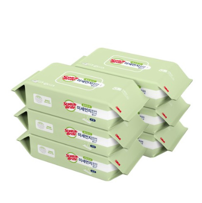3M 베이직 미세먼지 물걸레 청소포 플러스 대형 35매, 37 x 20 cm, 6개
