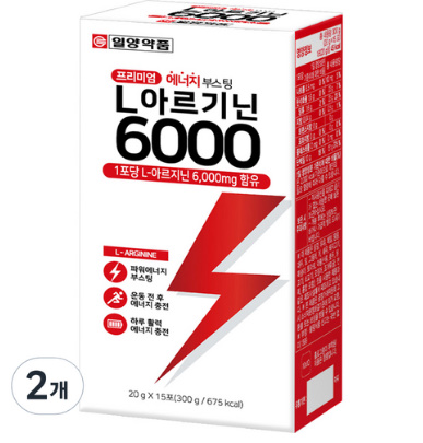 일양약품 L 아르기닌 6000 15p, 300g, 2개