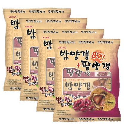 크라운 밤양갱 50g x 4p + 팥양갱 50g x 4p, 400g, 4세트