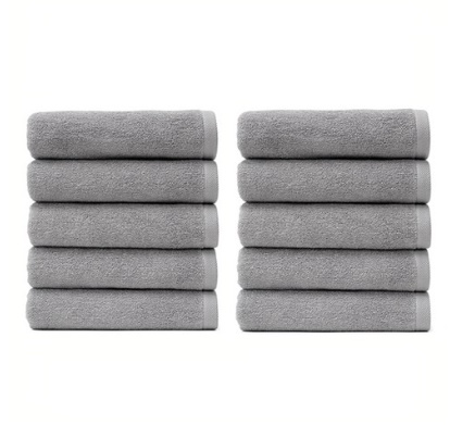타월톡톡 호텔 고급 수건 30수 140g, 그레이, 10장