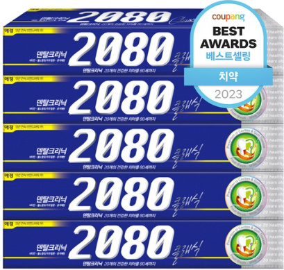 2080 클래식 치약, 170g, 5개