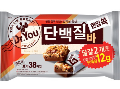 닥터유 한입쏙 단백질바, 380g, 1개