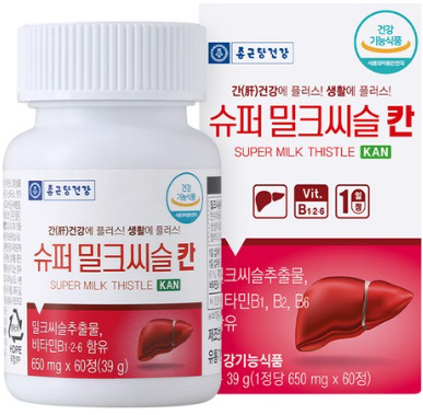 종근당건강 슈퍼 밀크씨슬 칸 39g, 60정, 1개