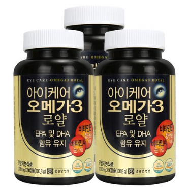 종근당건강 아이케어 오메가3 로얄, 90정, 3개